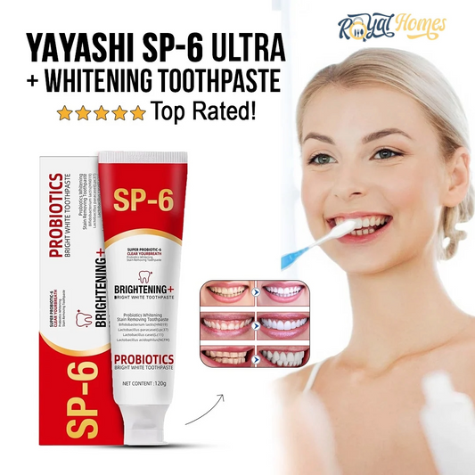 Yayashi SP6 Whitening Toothpaste 120g– Removes Stains from Coffee, Tea & Smoking